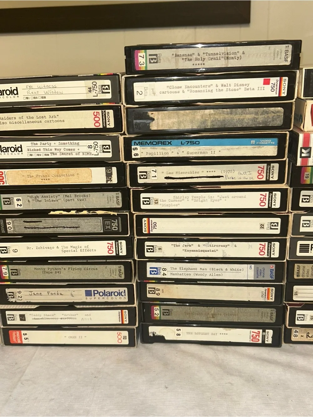 Lot of 45 Vintage Betamax Tapes